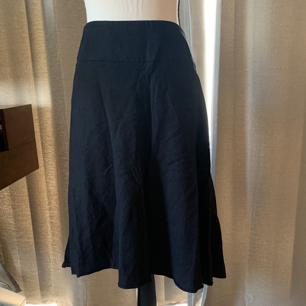 Black linen skirt